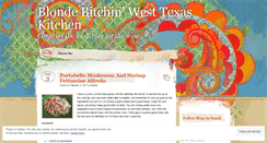 Desktop Screenshot of blondebitchinwesttexaskitchen.com